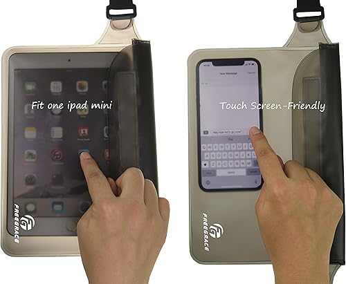 Miniatura 9 de Freegrace Juego de bolsas impermeables con correa para la cinturafunda para bolsa, mantiene tu teléfono y objetos de valor secos y seguros, bolsas