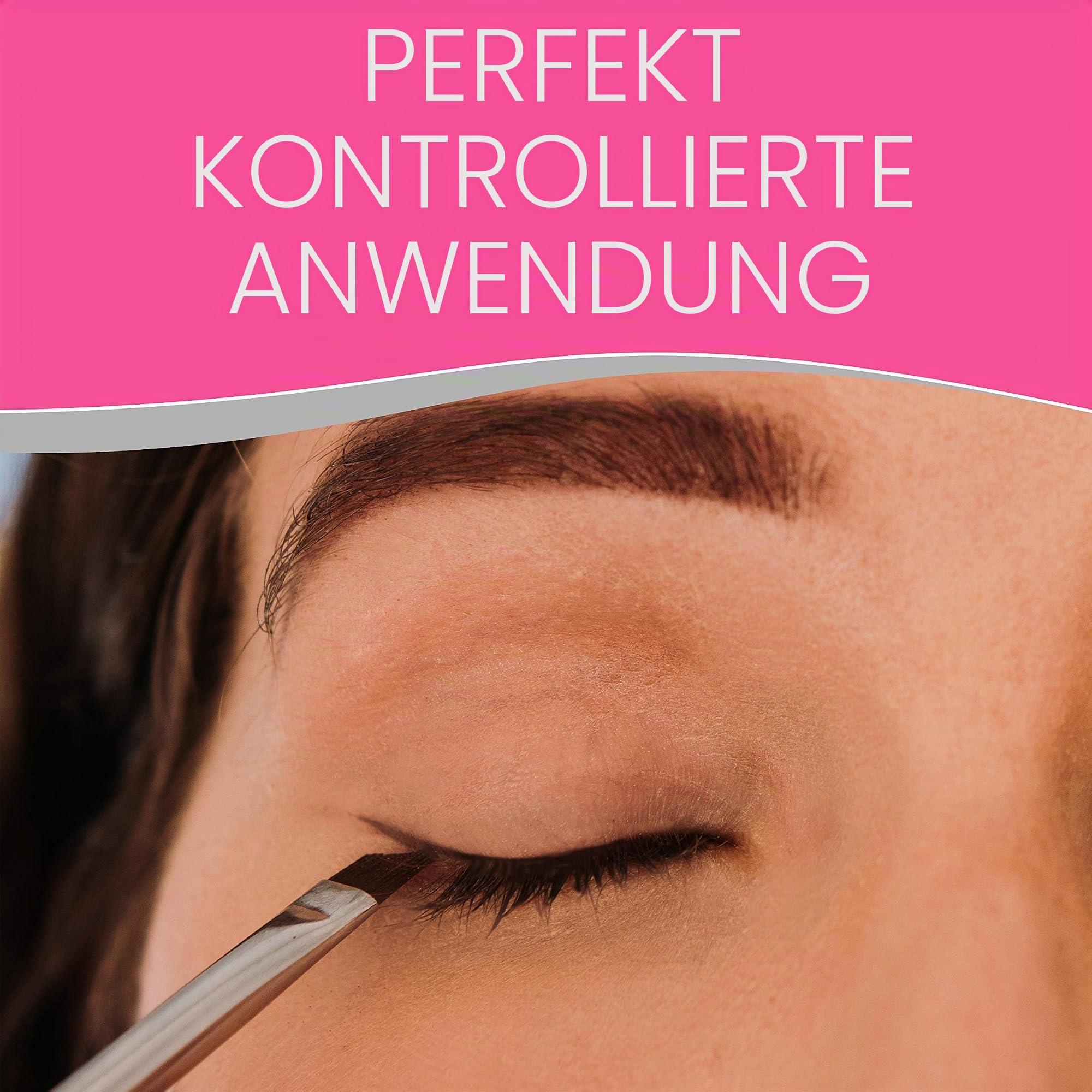 ULTIMATIVE PRÄZISION Abgewinkelt Augenbrauen Bürste Und Wimpern Bürste - Augenbrauen Pinsel Dünn Mit Wimpernbürstchen (Präzisionsapplikator) Professionelle Augenbrauenpinsel Und Wimpernbürste