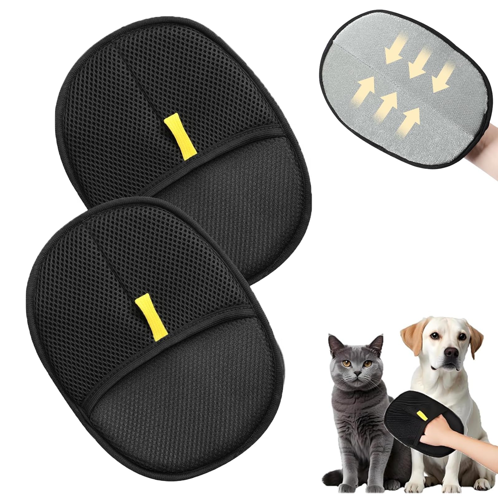 SOPSTUO Pet Hair Removal Glove for Dogs & Cats Gloves Grooming for Deshedding Washing, Reusable Pet Hair Remover Glove