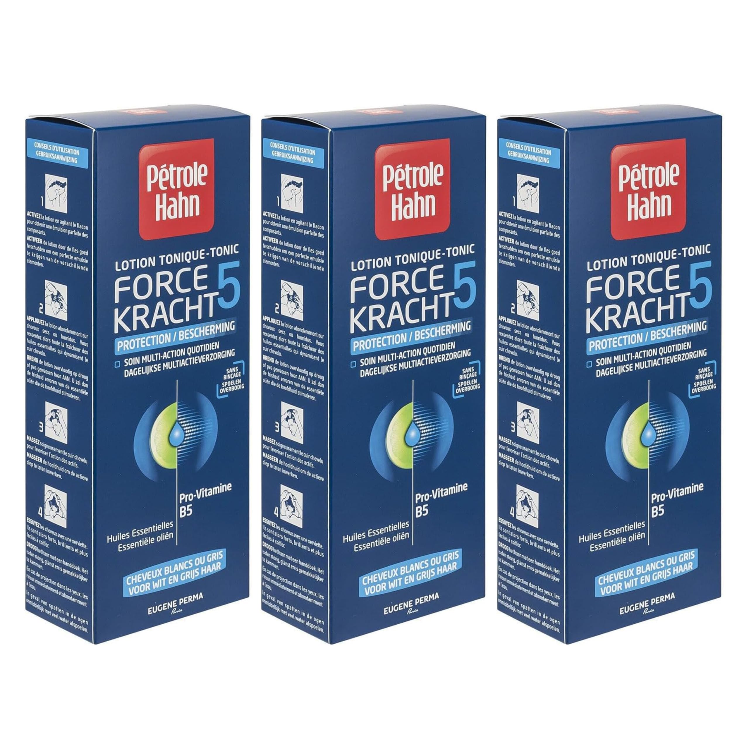 PETROLE HAHN - Lotion Bleu Force 5 Protection - Lot de 3x 300 ML - Vendu Par Lot
