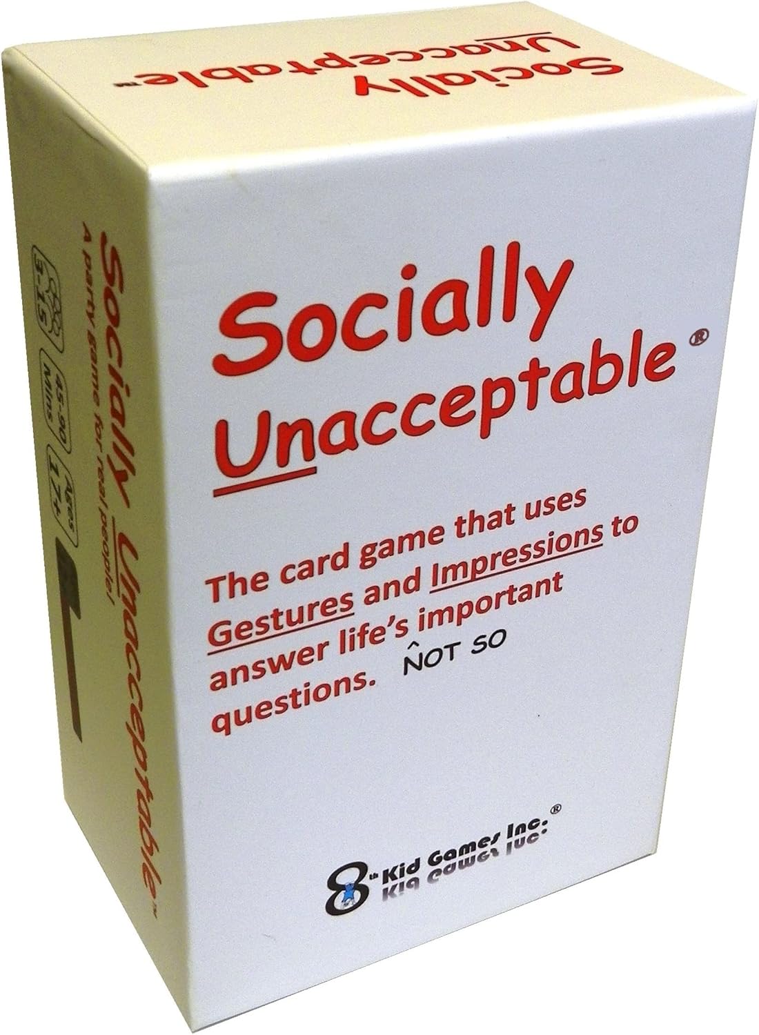 Socially Unacceptable - Interactive and Different !!!! Party Game, Game Nights, or Anytime! Perfect for Adults, Couples, College, and Families.