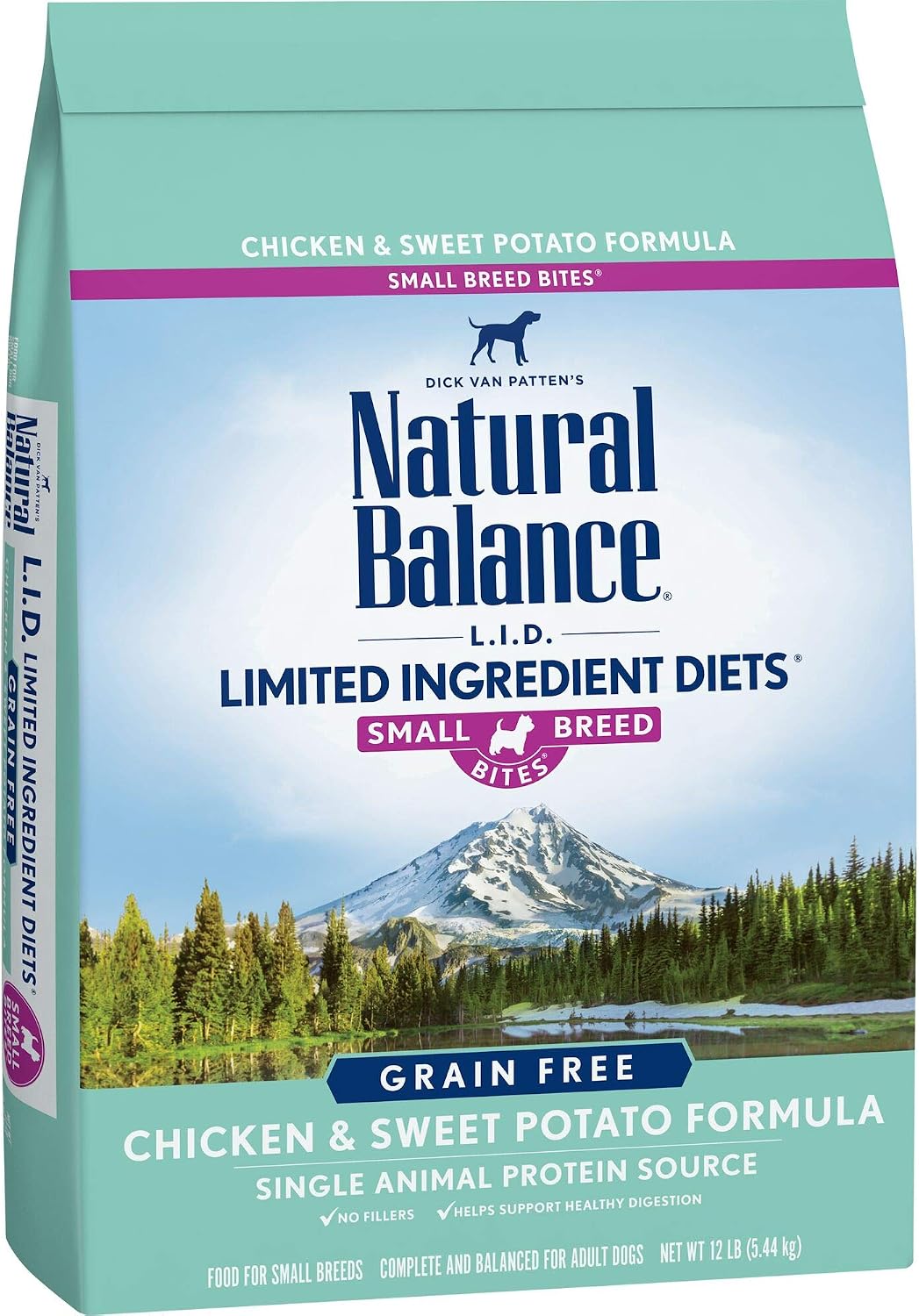 Natural Balance L.I.D. Limited Ingredient Diets Small Breed Bites Dry Dog Food, Chicken & Sweet Potato Formula, 12 Pounds (Discontinued by Manufacturer)