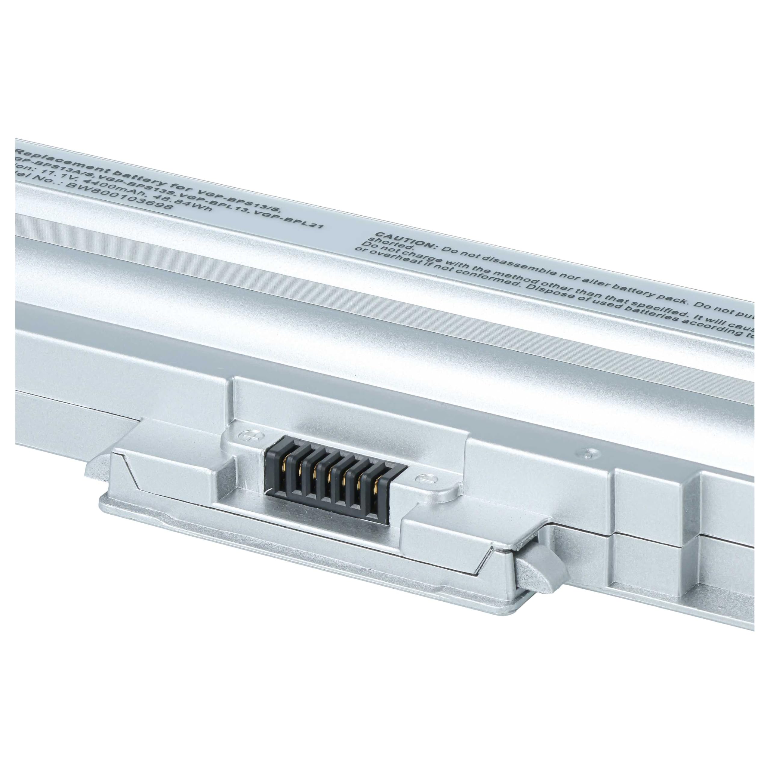 vhbw Bateria kompatybilna z Sony Vaio VPC-F11AFJ, VPCF119FJ, VPC-F11AGJ Notebook (4400 mAh, 11,1 V, Li-Ion) - Chip informacyjny