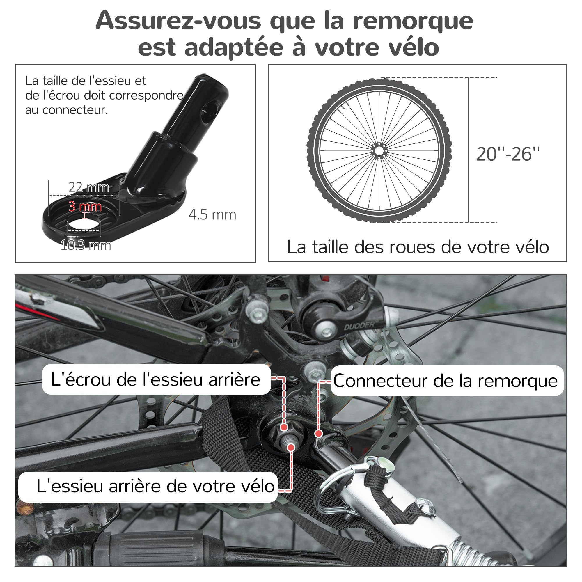 PawHut Remorque vélo Jogger 2 en 1 pour Animaux de Compagnie, remorque à vélo pour Chien, Laisse de sécurité Drapeau Roue Avant pivotante réflecteurs Noir