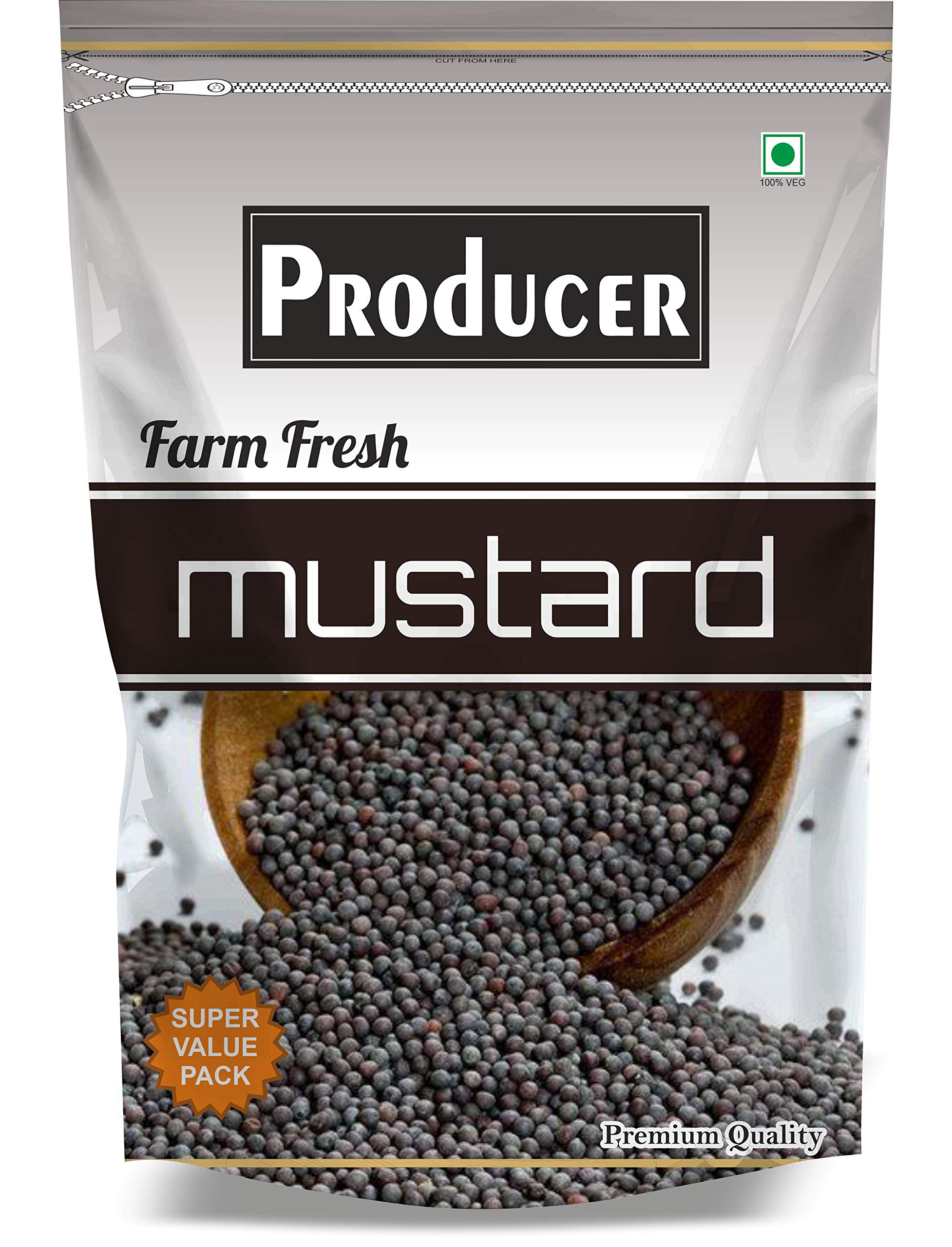 PREMIUM MUSTARD SEEDS, SARSO, 1KG (Pack of 1)