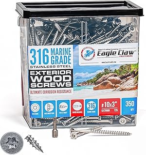 #10 x 3 Inch 316 Marine Grade Stainless Steel...,