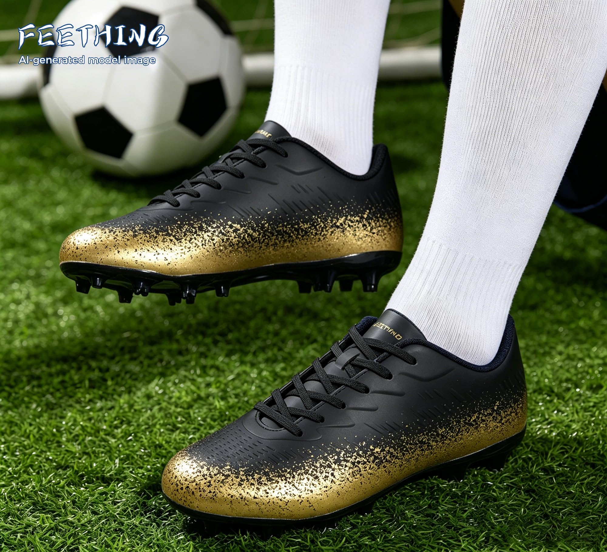 Botas de Fútbol Unisex Adultos Hombre Mujer - para Césped Natural y Artificial Ligeras y Cómodas