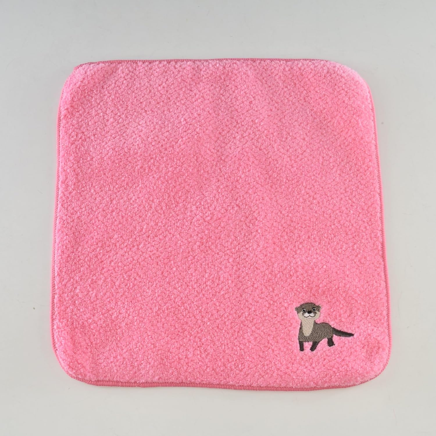 京都あさひ屋 和綿 ハンドタオル かわいい 和 今治タオル アート 装飾 手作り 動物 パレード (カワウソ(ピンク)