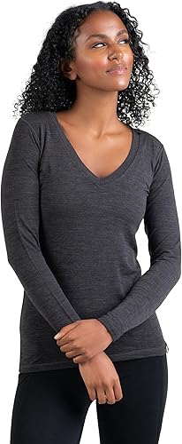 Woolly - Camisa de manga larga merino para mujer Certificado RWS Suave, sin olor y diseño Seattle