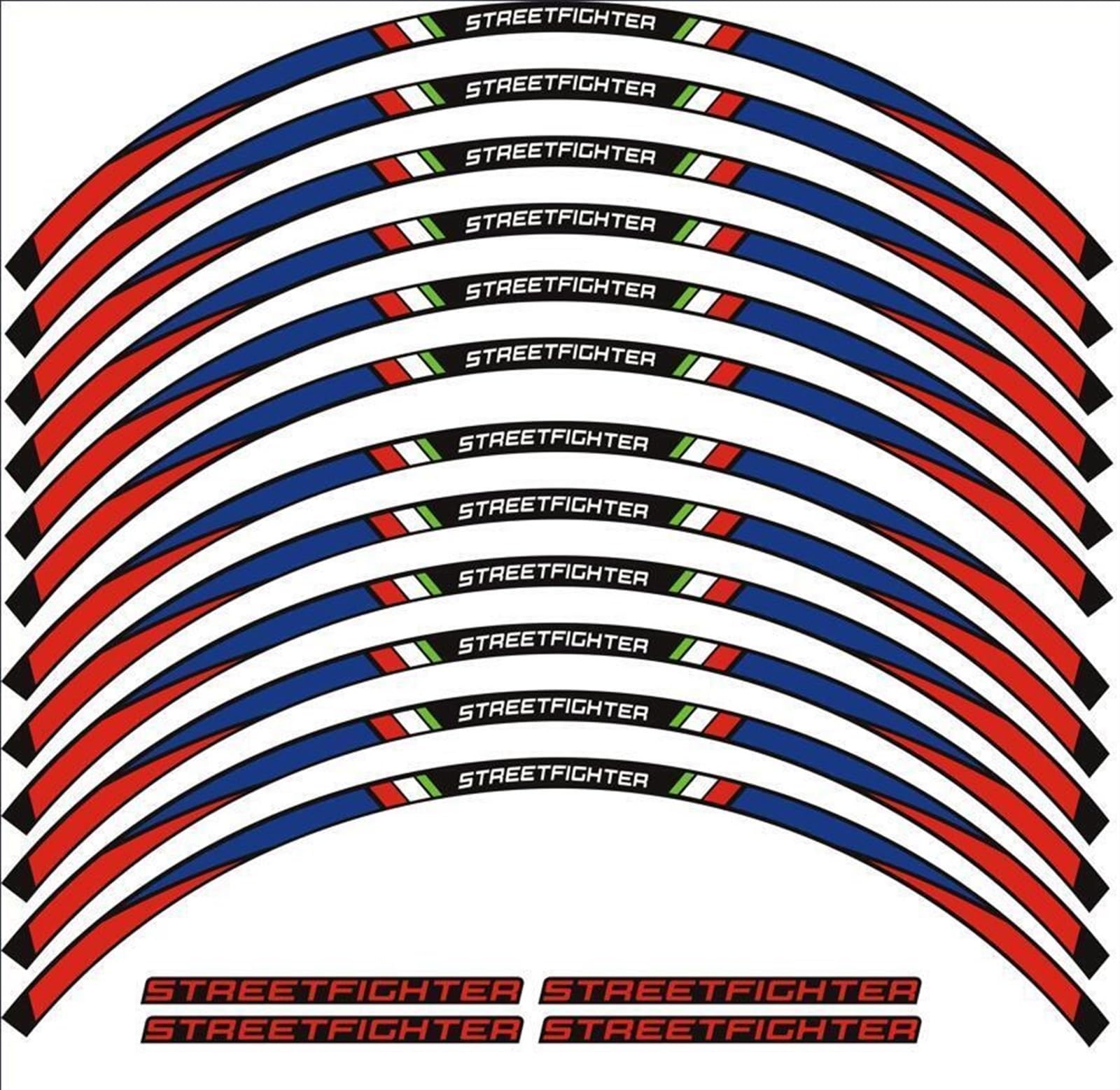 Motorcycle Accessories Wheel Rim Stripes Tape Sticker Decal for Ducati Streetfighter 848 V4/4S V2/2S Decorative(Color3)