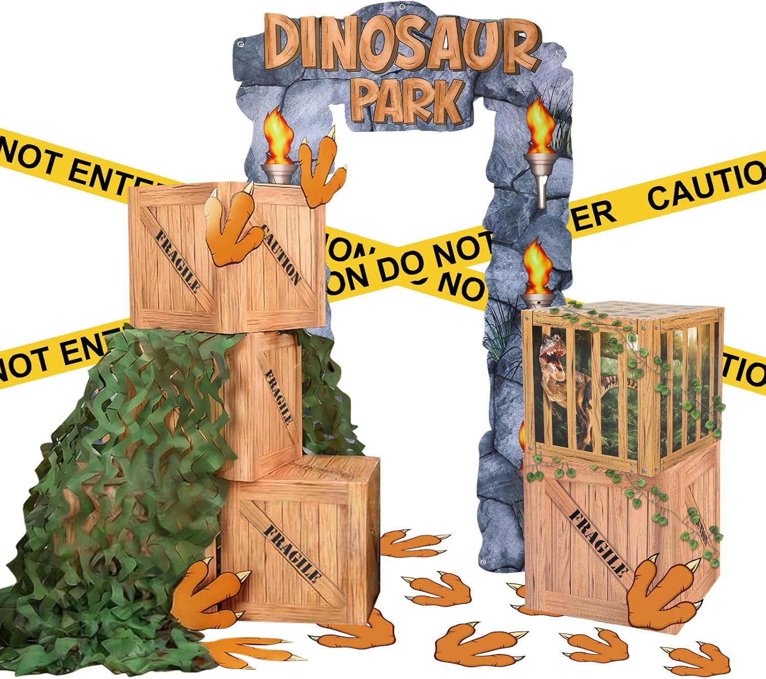 Tinlade 21 Pack Dinosaur Party Decorations Set 12 inch Dinosaur Theme Boxes Animals Decoration Boxes Table Centerpieces for Birthday Supplies Decorations