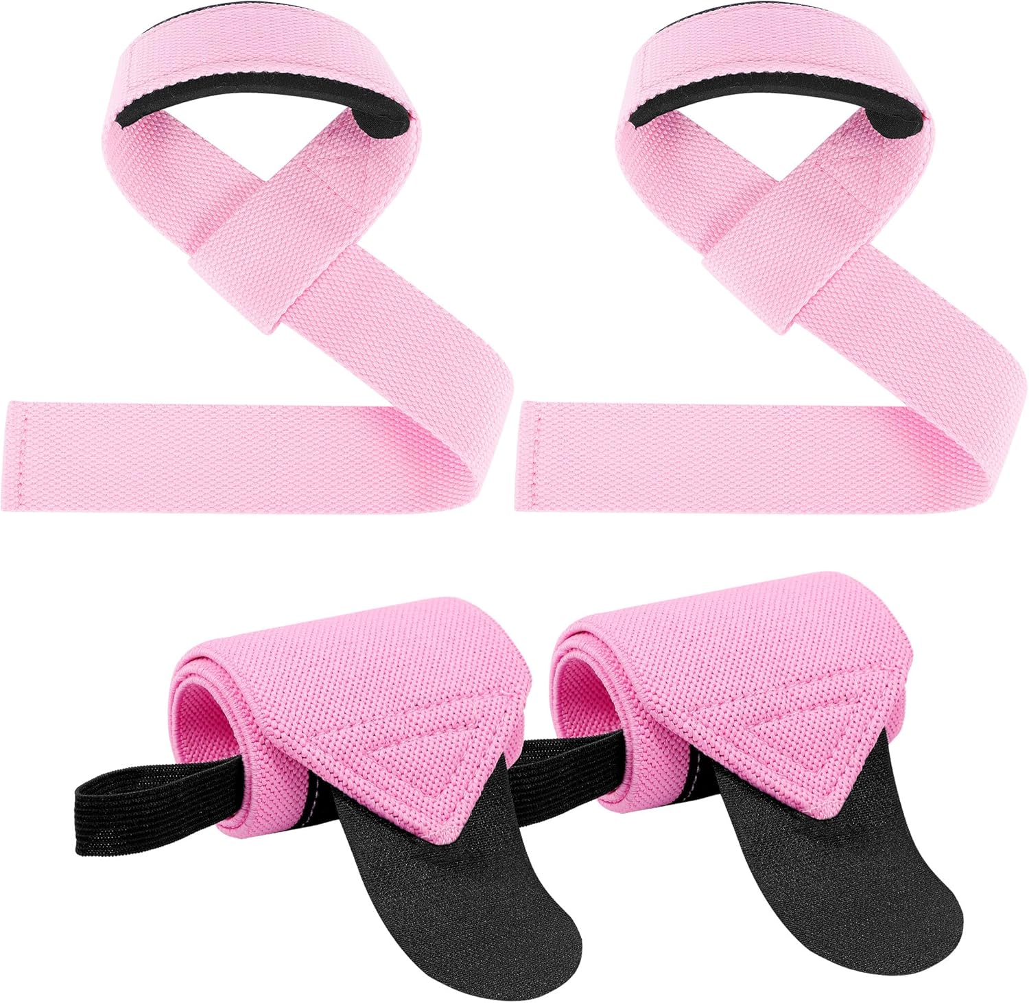 Lifting Straps Wrist Wraps Weightlifting Training: Heavy Duty Gym Support for Men Women Boost Grip Wrist Stability