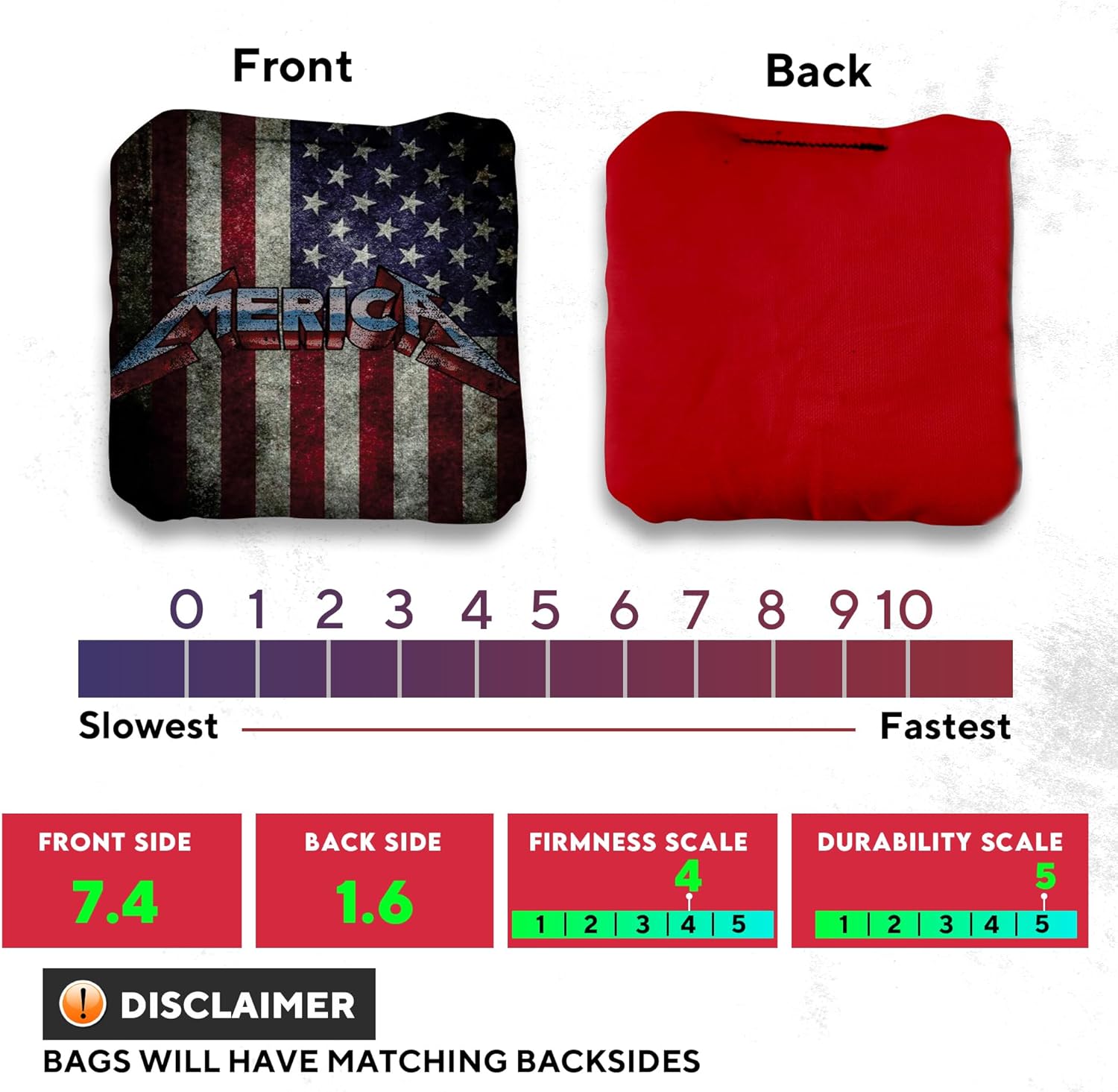 CornholeGamesUSA Tournament Cornhole Bags Sets of 8 Regulation Professional, Tournament Slick n Stick Corn Hole Beans Bags for Cornhole Games