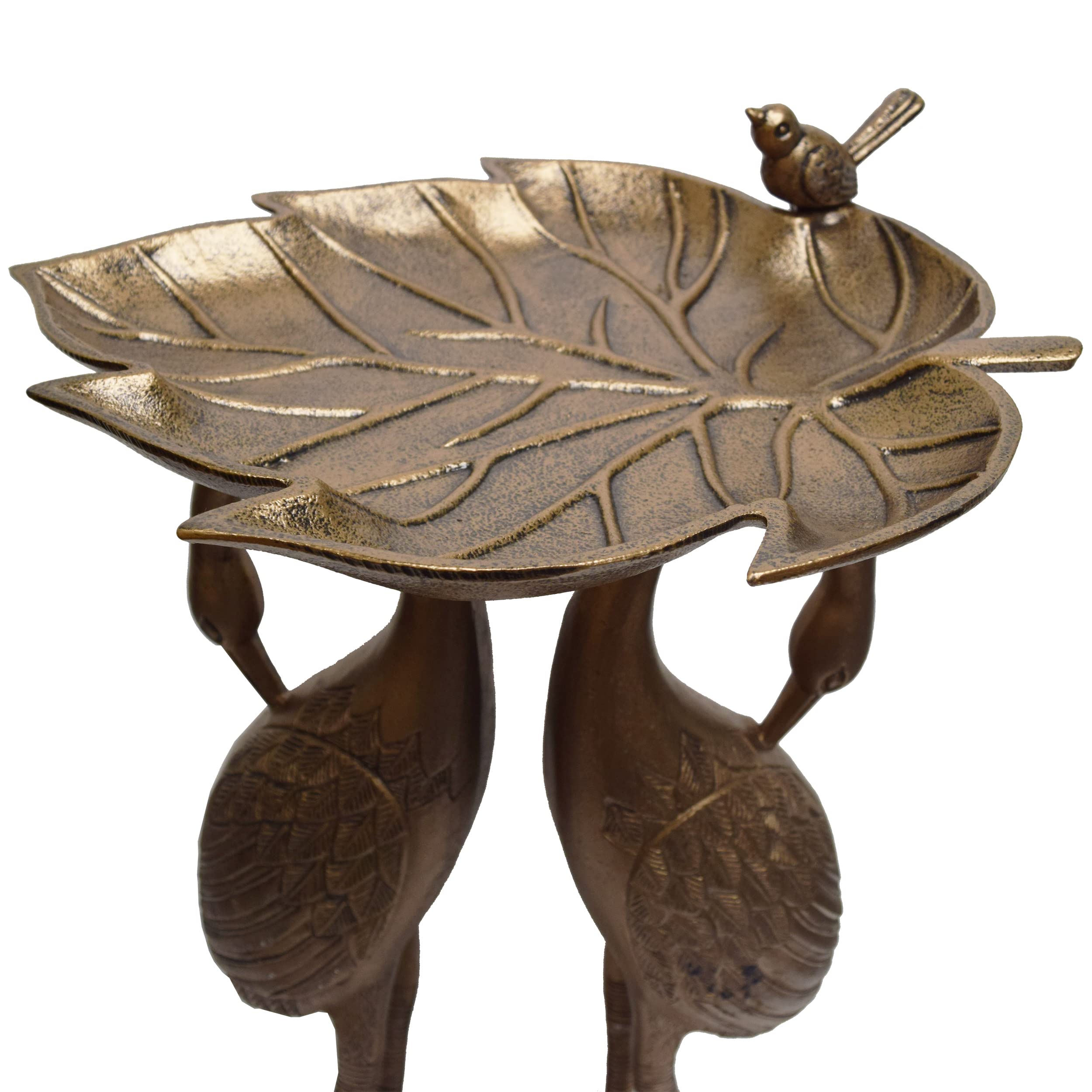 Oakland Living 2-Kranich-Lilien-Vogeltränke, Antik-Bronze, 42 x 40 x 75 cm (B x T x H)