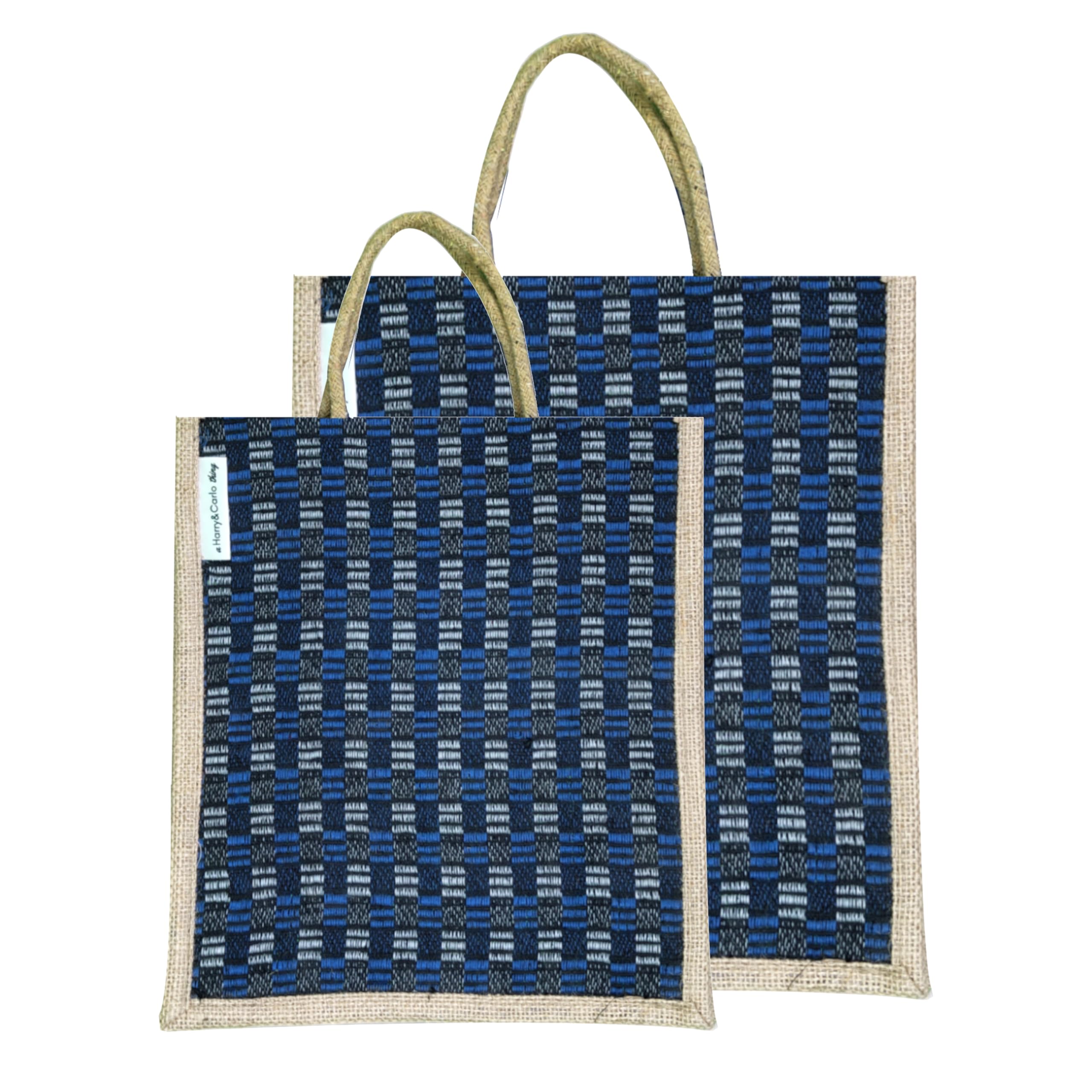 HC - Harry&Carlo Pack of 2 Jute and Cloth Tote Bag: Lunch Box Edition [Pack of Two : Medium Size + Large Size] (B0CRPM2RX5) Amazon Price History, Amazon Price Tracker