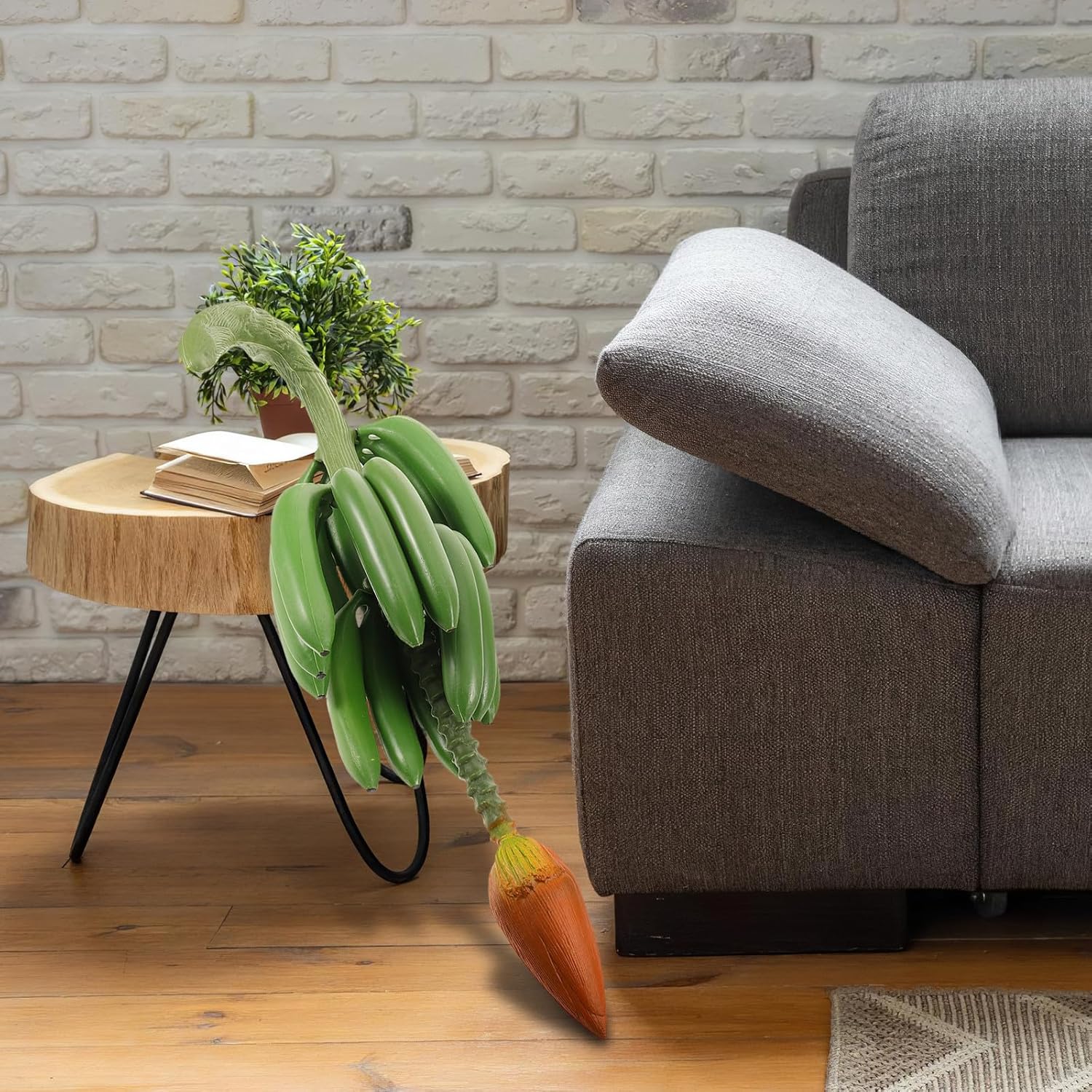 Artificial Fruit: Realistic Banana Bunch Model - Decorative Ornament Fake Tropical Plant for Home Office Event Photography Decor