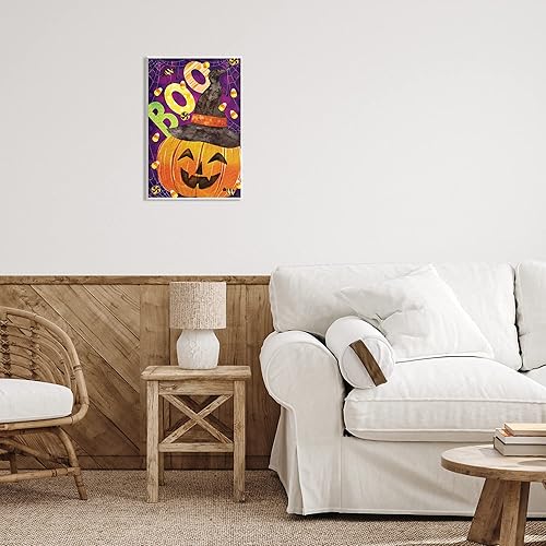Miniatura 2 de Stupell Industries Boo Jack-o-Lantern Halloween Candy - Placa de pared con diseño de ND Art