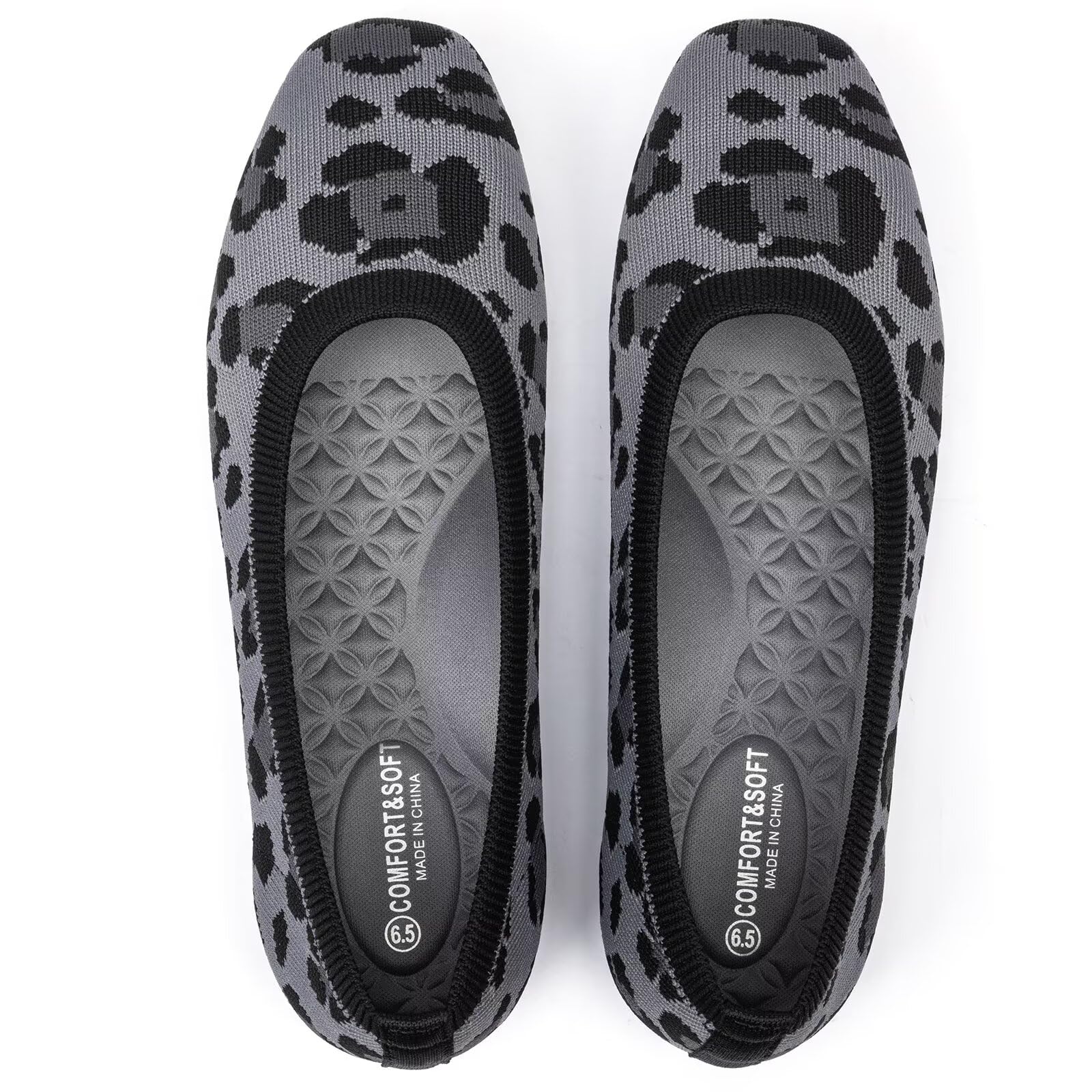 Frank Mully Damen-Ballerinas mit quadratischer Zehenpartie, Bequeme, waschbare Schlupfschuhe, Schuhe für Damen, Arbeit