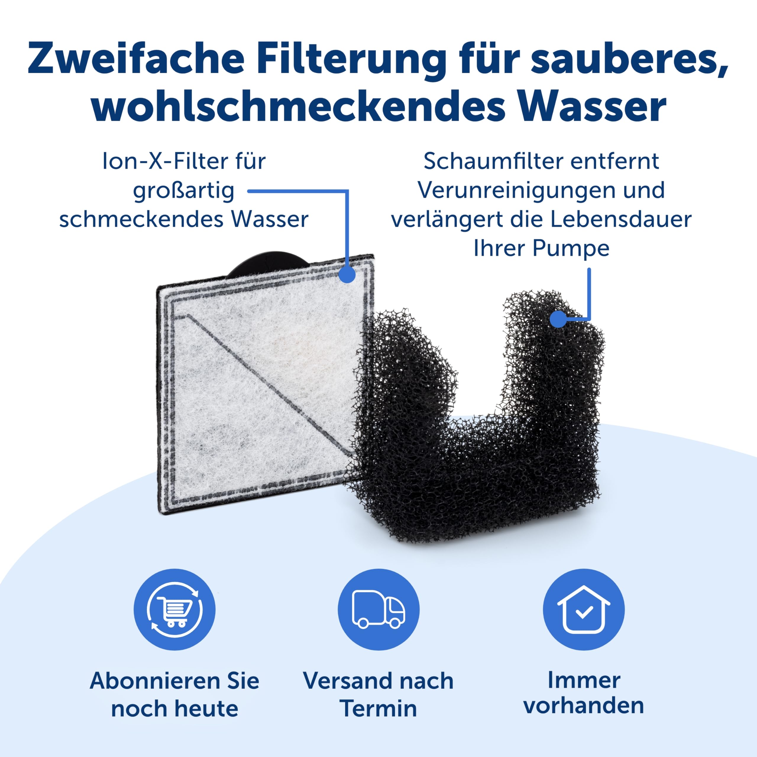PetSafe Viva Trinkbrunnen für Katzen und kleine Hunde – 4,1 l/140oz, Trinkbrunnen für Katzen für den Innenbereich mit extrem leiser Pumpe, spülmaschinenfest, leichte Reinigung, Wasserfilter enthalten