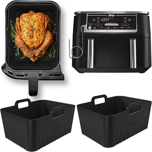 Forros de silicona premium para Ninja 10 Quart DZ302, DZ550 y DZ401  Silicona libre de BPA de color platino  Forro de silicona de 0.1 pulgadas de