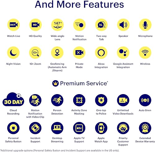 Miniatura 6 de Cámara de seguridad Canary View para interiores 1080p HD con lente gran angular  Monitoreo de alerta activado por movimiento. Alexa, iOS, Android