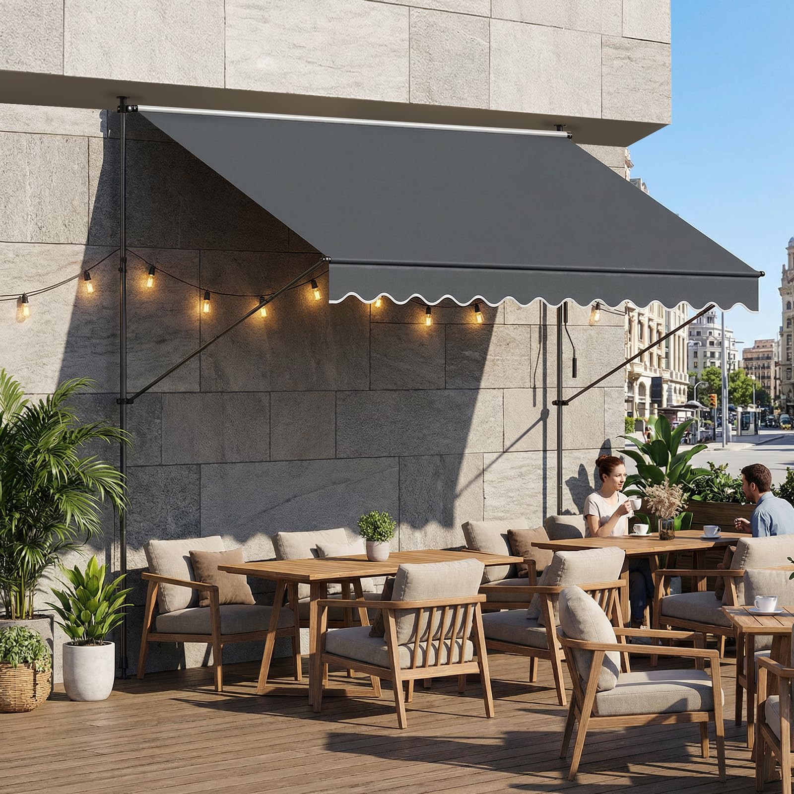 Photo 1 of Birodeko Manual Retractable Awning, 98" x 118"