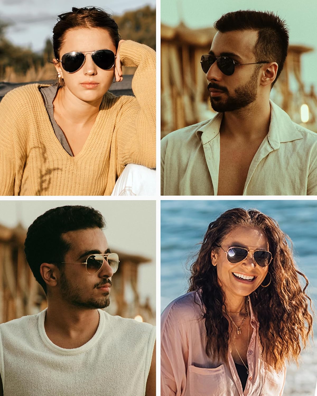 JOOX Polarized Aviator Sunglasses for Women Men, UV400 Protection Lens and Lightweight Metal Pilot Frame - Image 8