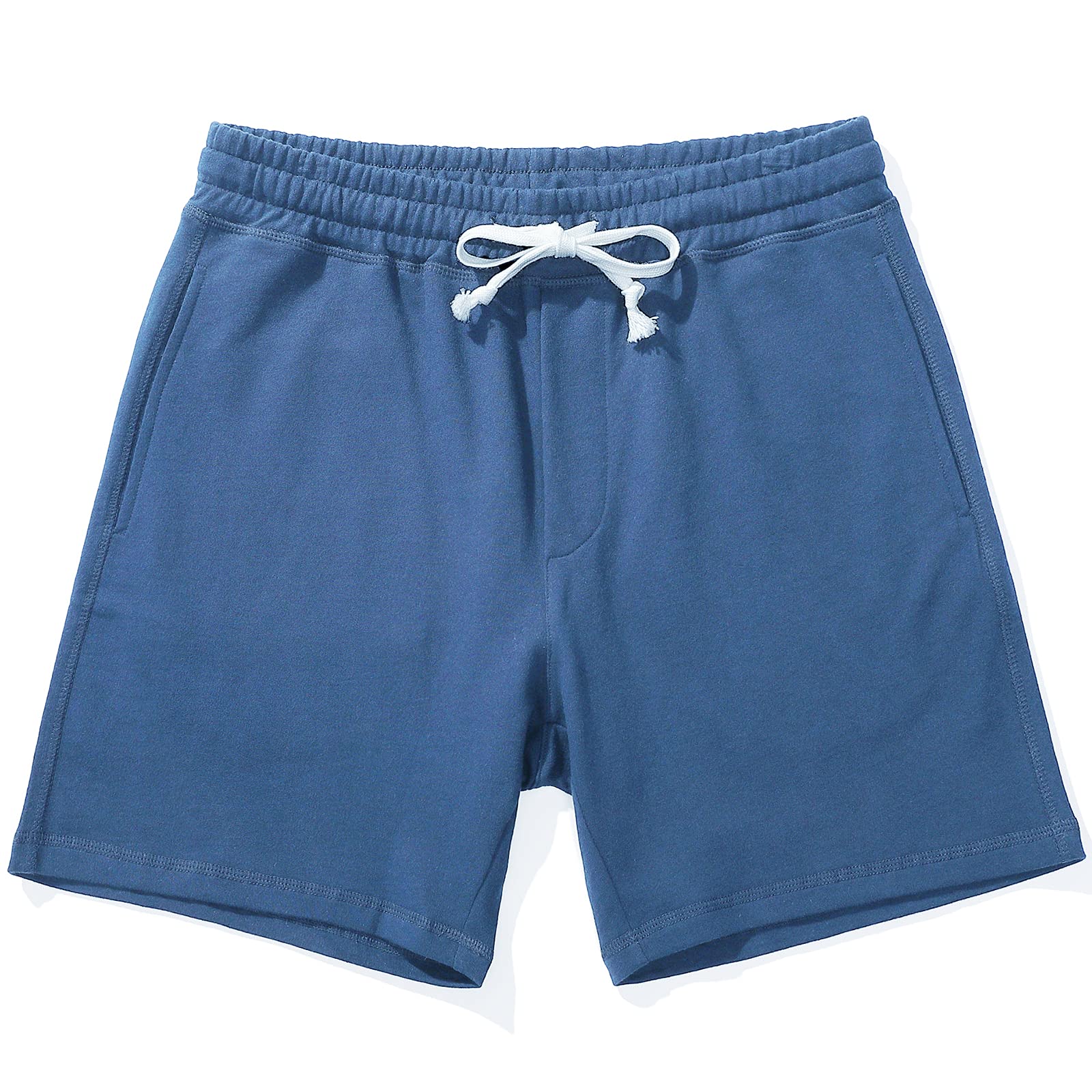 AMY COULEE Mens Athletic Workout Shorts 5.5" Cotton Casual Shorts Elastic Waist Joggers Sports SweatShorts