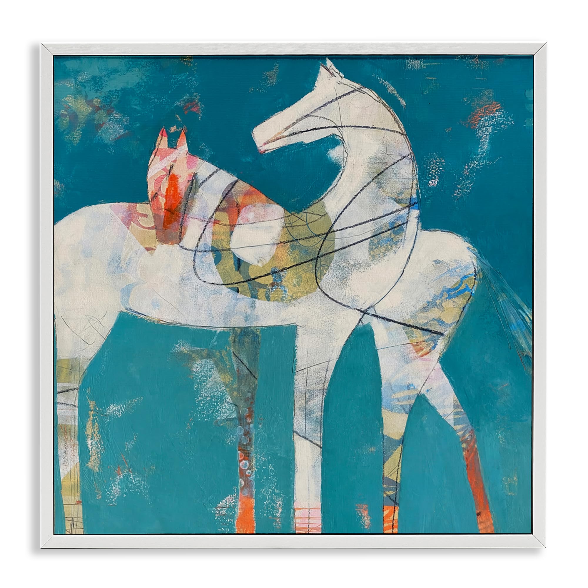 Chevaux abstraits Stupell Industries art mural petit espace