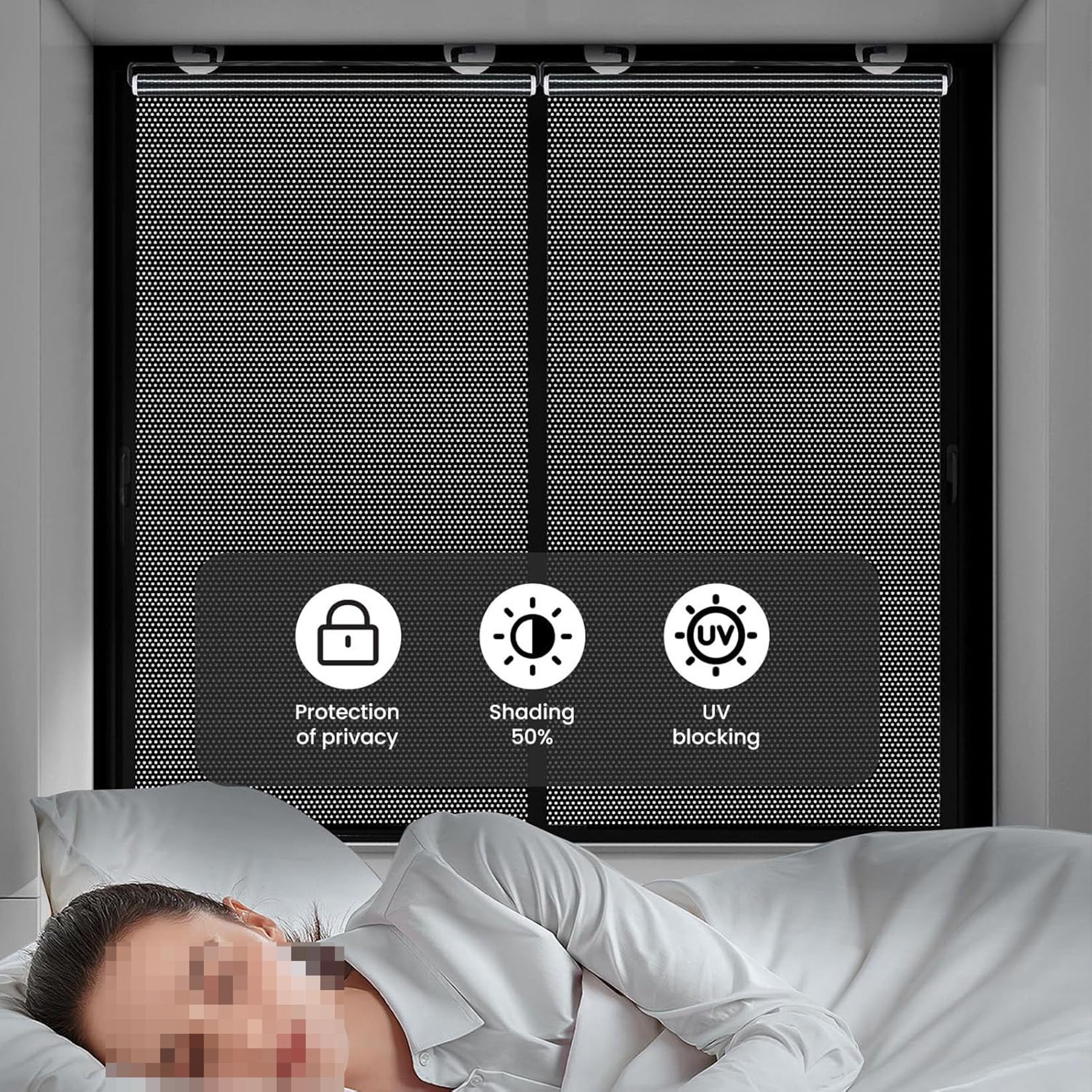78X200cm Tenda oscurante protezione solare UV con Ventosa Tenda avvolgibile | Senza Forare Persiane Temporanea Isolamento Termico,Tende Per La Privacy,per Cucina Casa Ufficio Personalizzabili