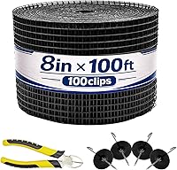 Vista 9 de PROLEE Protector de Pájaros para Panel Solar de 6 Pulgadas X 100 Pies, Protector Contra Bichos Antioxidante con 100 Clips Sujetadores, Malla
