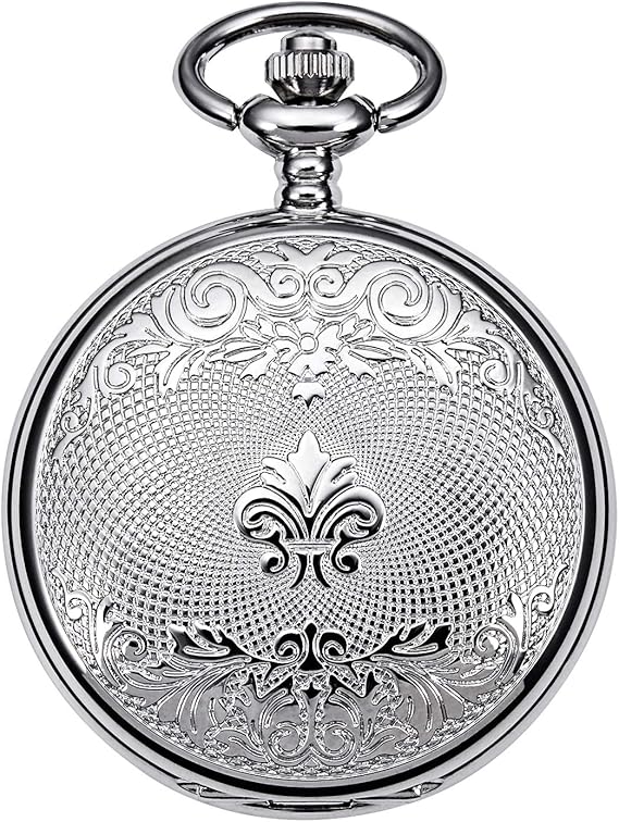 他店圧倒価格 最安値に挑戦 懐中時計 ドラゴン ーver2ーシルバー スケルトン 自動巻き チェーン付き 高耐久性 文字盤 メンズ レディース ユニセックス アンティーク 人気満点 Tigerqiarchitecture Com