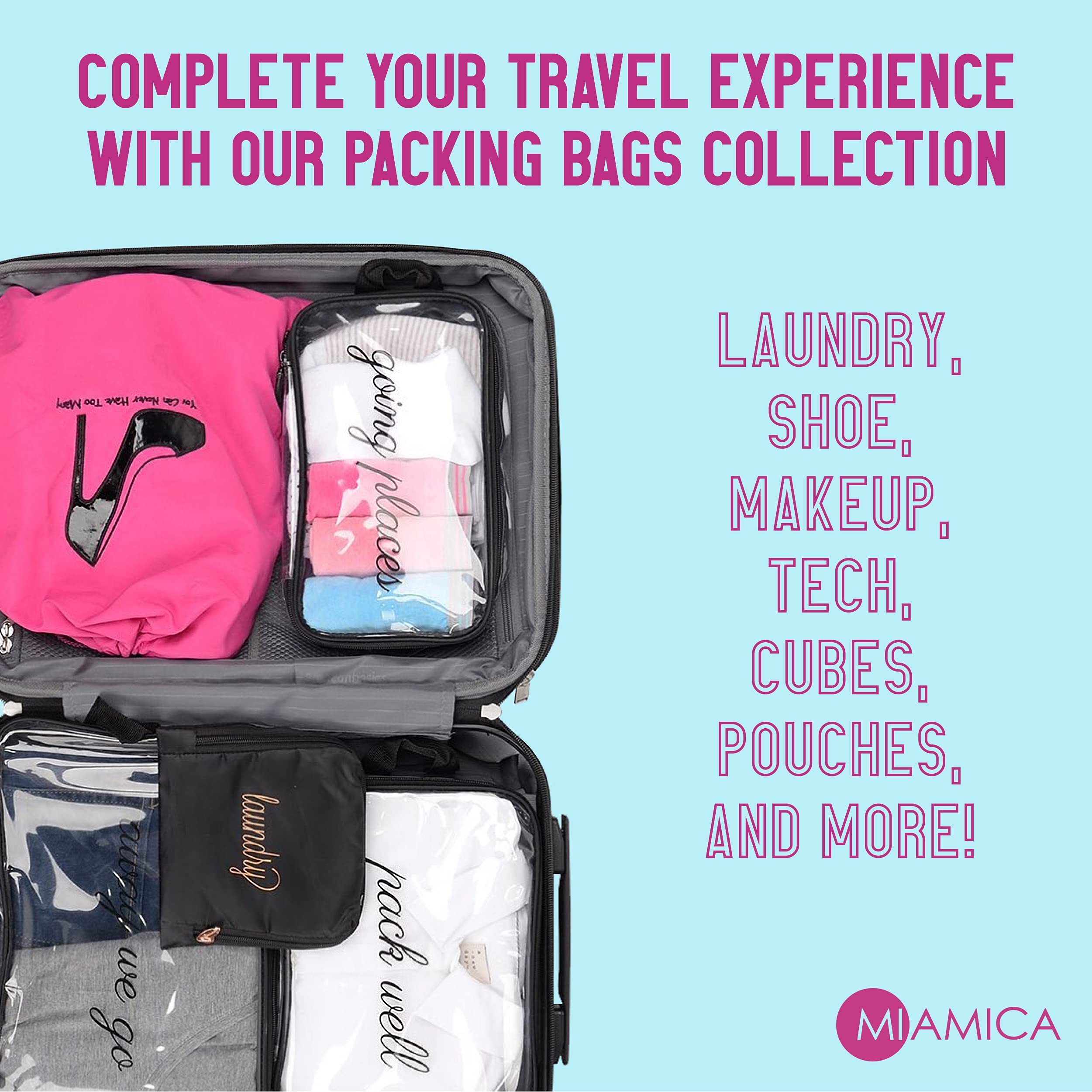 Packing Organizers Miamica Resealable Bags Miamica 3-Piece Luggage