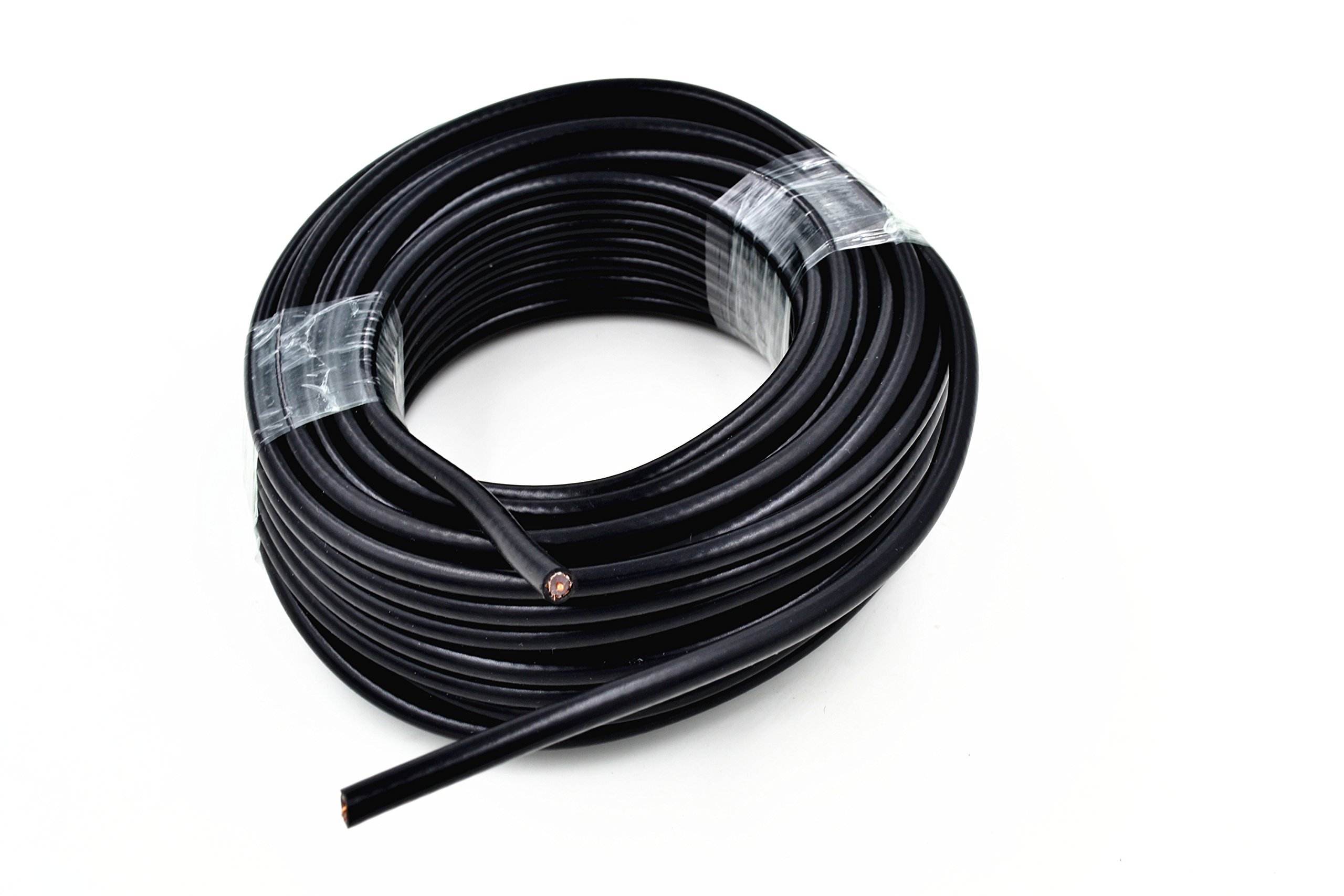 Coaxial RG58/U Coaxial Cable, Black, 20 AWG, Solid Core, Braided Shield, Spool WiFi/Router Signal Booster Amplifer Extension Cable/ 50FT 15Meter