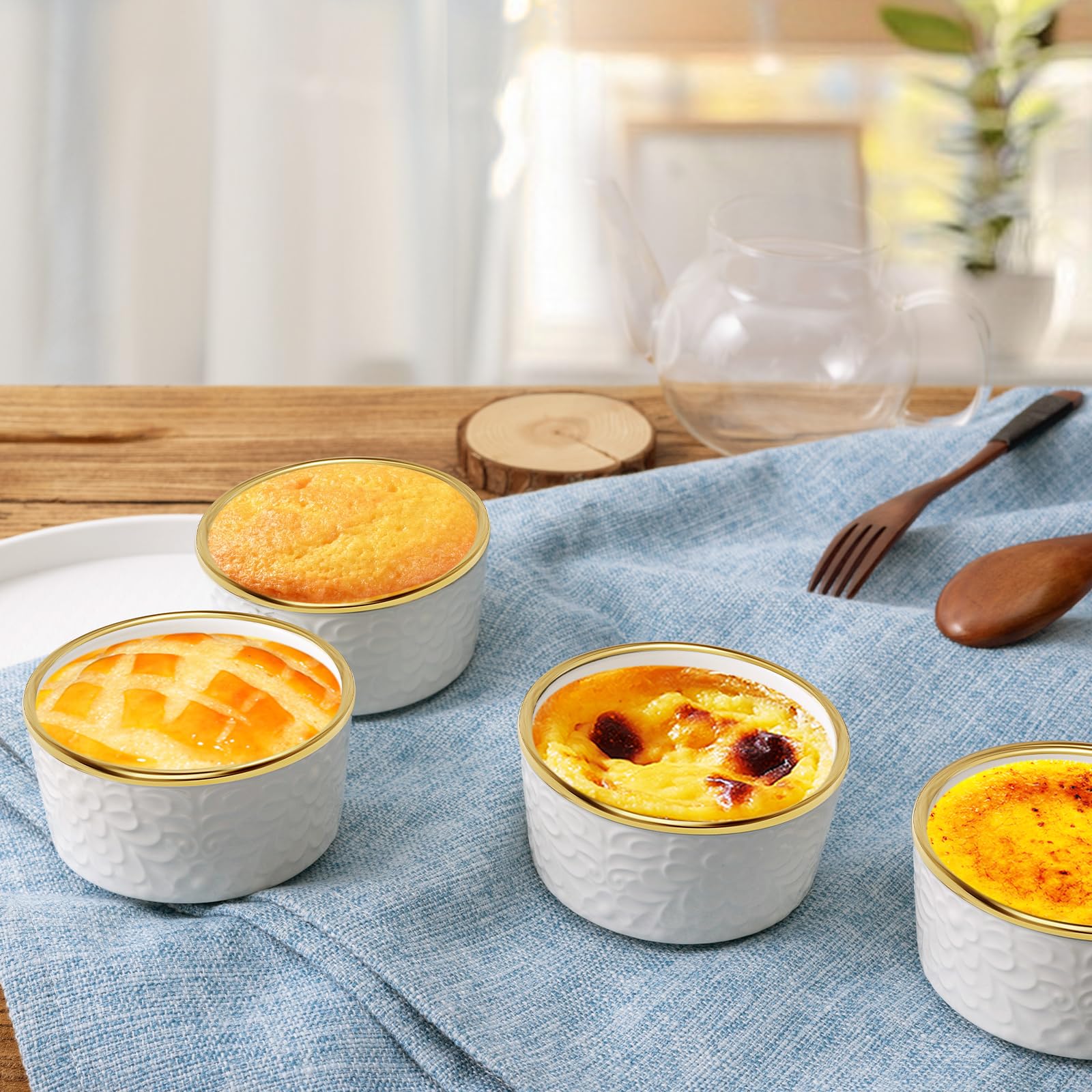 4 Oz Ramekins, Creme Brulee Ramekins Oven Safe, Porcelain Souffle Dish For Oven Gray And Blue Set Of 8 B15efb75 0780 4eaf A19f A430e46be7c3.90fb244d1cce3f57943656be8cd5cd6e
