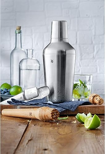 Miniatura 2 de WMF Cromargan - Juego de 5 barras de acero inoxidablemadera de haya "Matrjoshka" (mando, pinzas, tamiz, mortero, medida), apto para lavavajillas