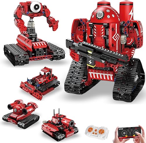 Kit de robot STEM para niños de 8 a 10 años, juguetes de construcción 5 en 1 con control remoto y aplicación, kits de ciencia programables para