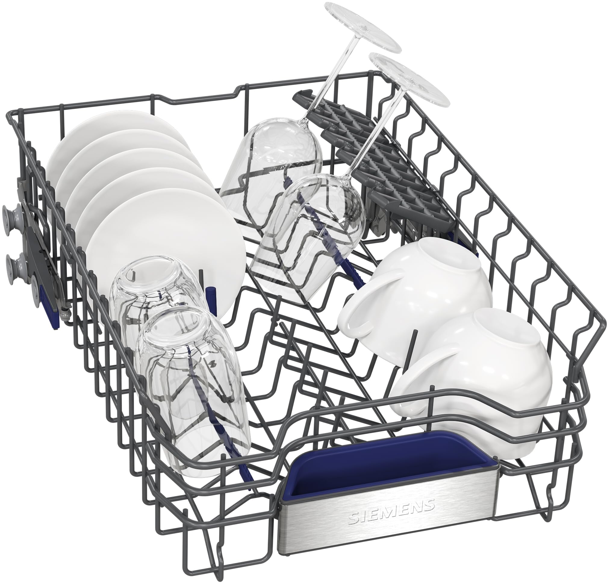 Siemens SR65EX09ME iQ500 Lavavajillas totalmente integrado, 45 cm, varioSpeed Plus, autoOpen dry, smartStart, sistema de cesta VarioFlex Pro, varioCajón, aquaStop, soporte para botellas, timeLight