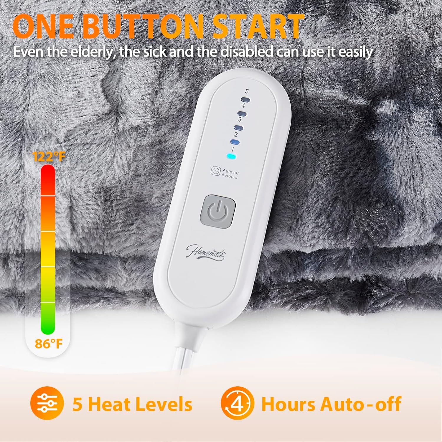 review Homemate Heated Blanket Electric throw - 50