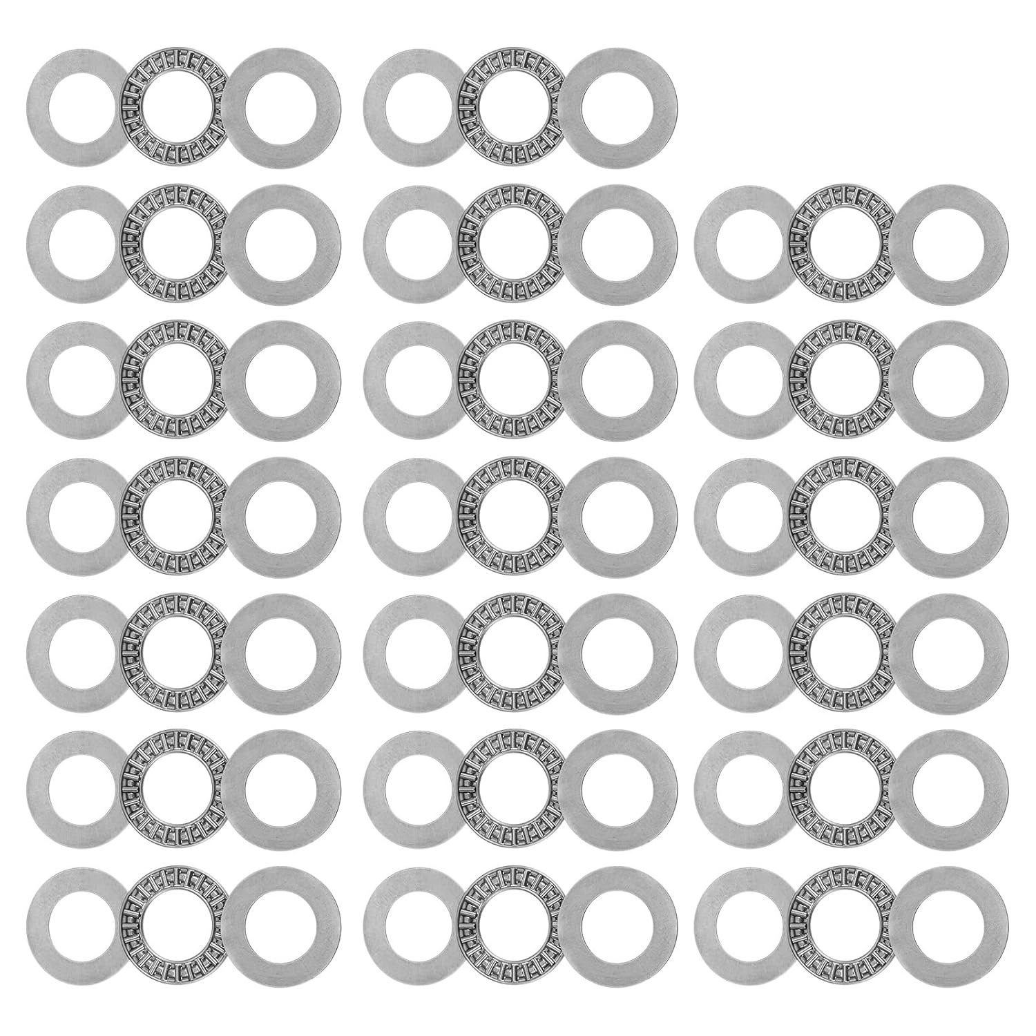 uxcell AXK80105 Thrust Needle Roller Bearings with Washers 80mm Bore 105mm OD 4mm Width 2pcs