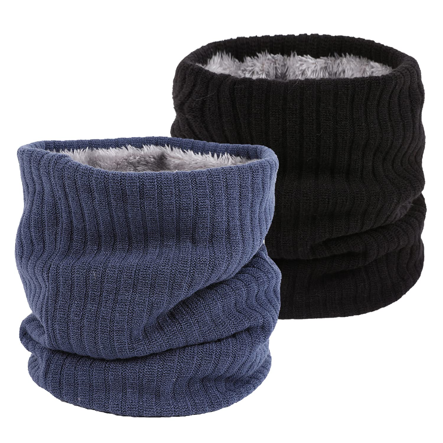 lifwimner 2 Pezzi Scaldacollo Uomo Sciarpa da Donna e da Uomo Invernale a Maglia Caldo, Scaldacollo Moto Invernale Scalda Collo Cervicali, Neck Warmer Snood