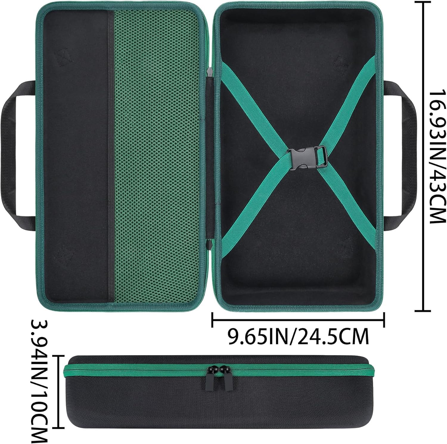co2CREA Hart Tragbare Schutzhülle Etui Tasche für Bosch Akku Säbelsäge AdvancedRecip 18,Nur Tasche