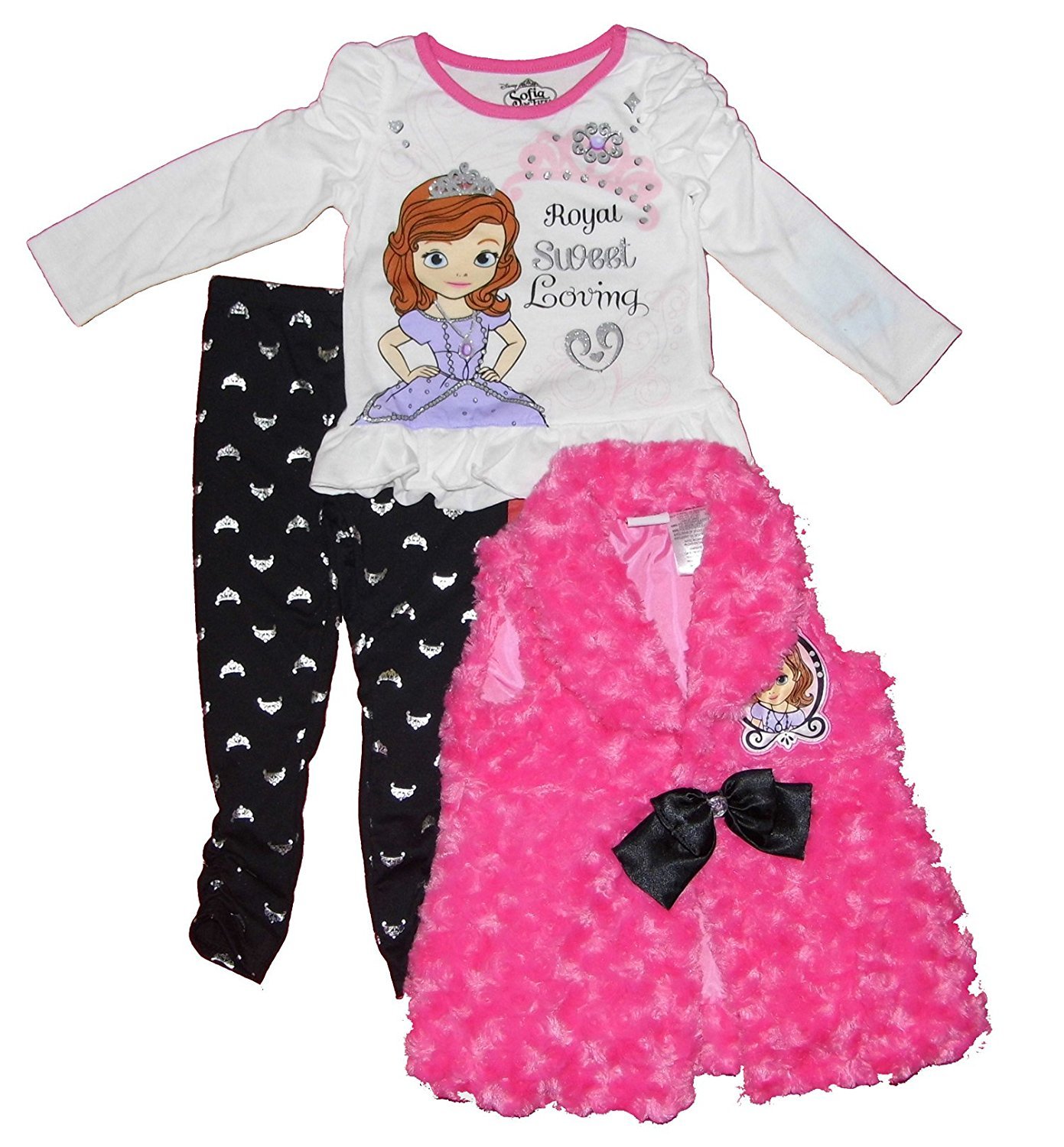Baby-Girls Toddler Girls Sophia the First 3pc Set Pink (2T)