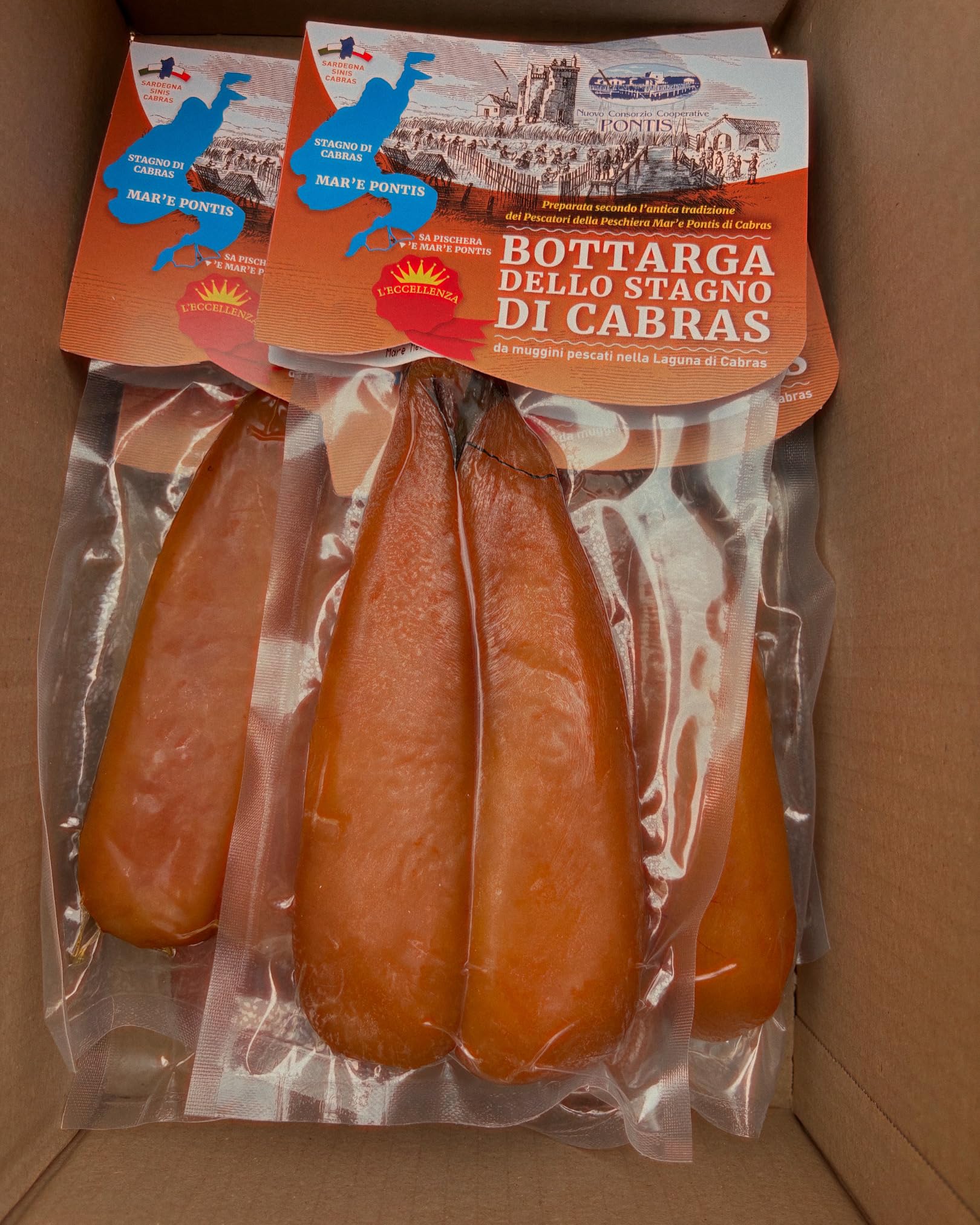 1 x 200 gr - Bottarga di Muggine - Baffe da 200gr - Prodotto Tipico Sardo - Nuovo Consorzio Cooperative Pontis