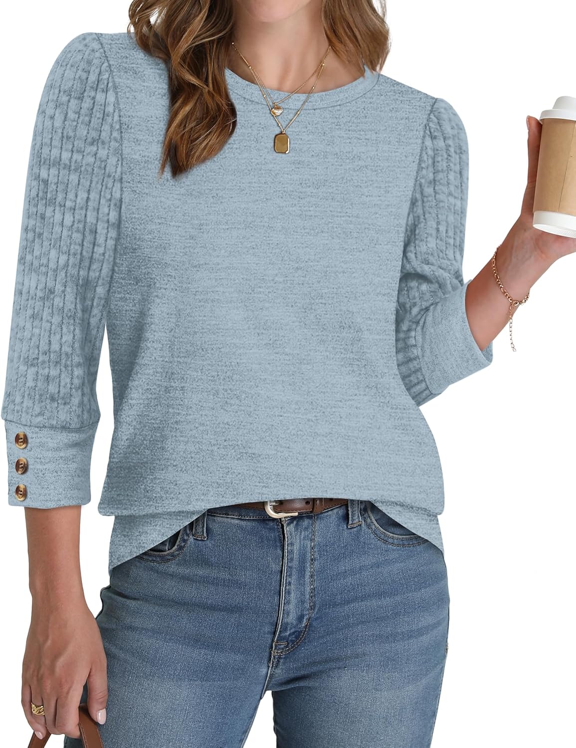 WIHOLL Fall School Outfits for Teachers Plus Size Tops Long Sleeve Shirts for Women Loose Fit Casual Tops Trendy Crewneck Knit Tunic Sweaters To Wear with Leggings