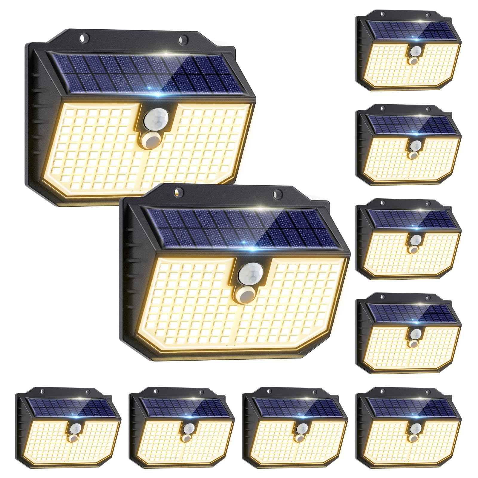 nipify IP65 Wasserdichte Außenleuchte,138 Superhelle LED Solarleuchte