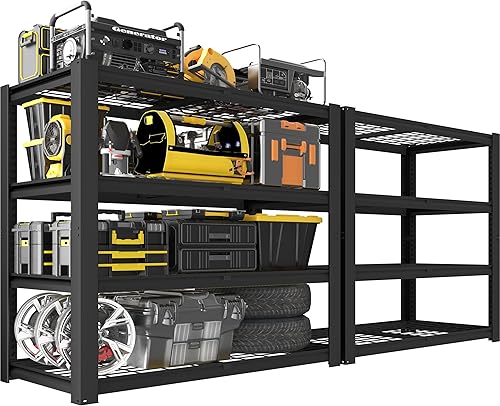 Miniatura 14 de PrimeZone Estantes de almacenamiento resistentes, 40 pulgadas de ancho x 20 pulgadas de profundidad x 60 pulgadas de alto, estantería de alambre