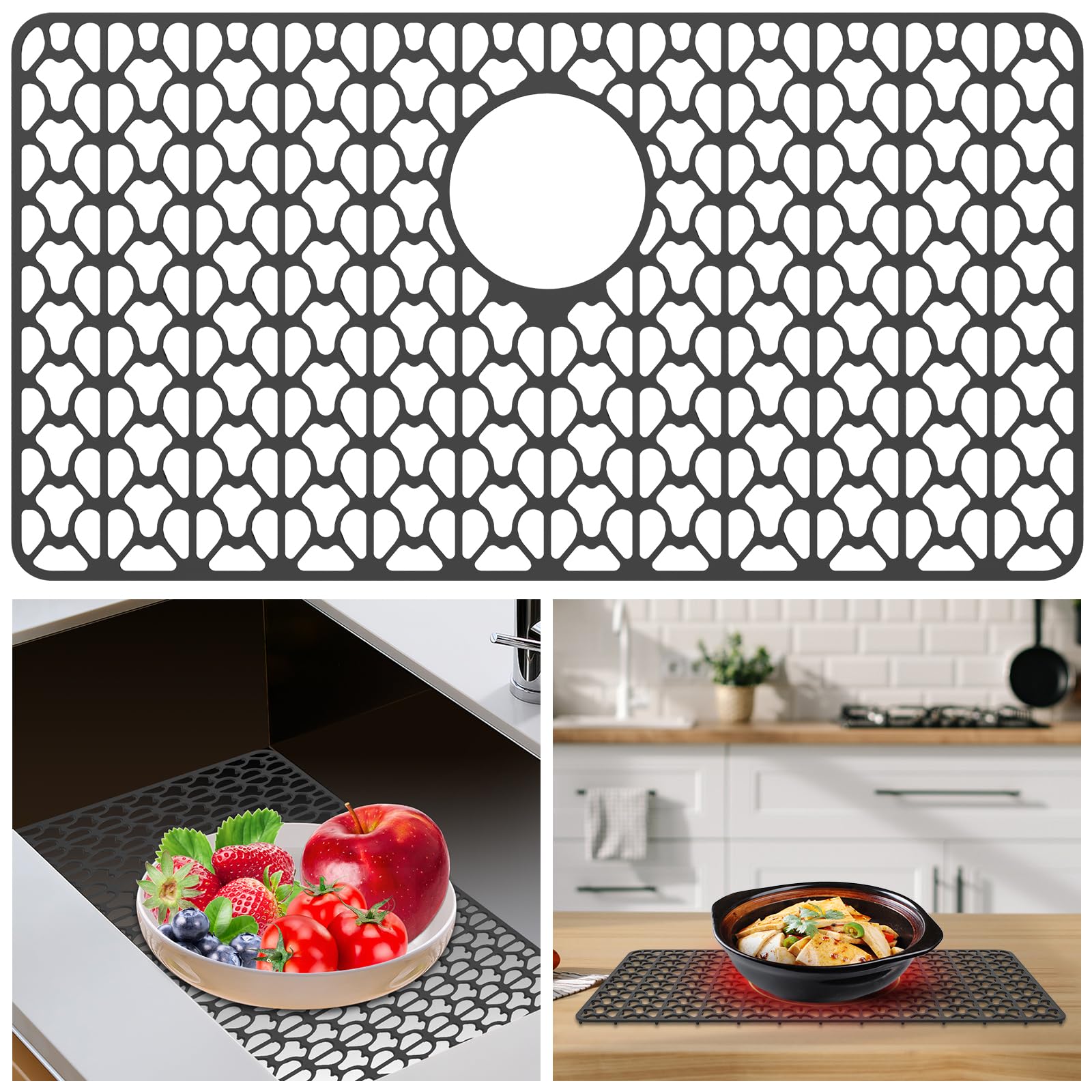 Amazon｜Shuiling シンクマット シリコン 断熱マット 耐熱温度-40~230