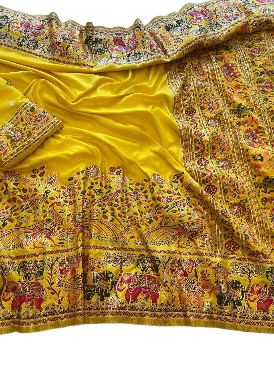 orbexa New beautifully Design kashmiri modal silk zari weaving work saree with unstitched blouse Piece-picture-35