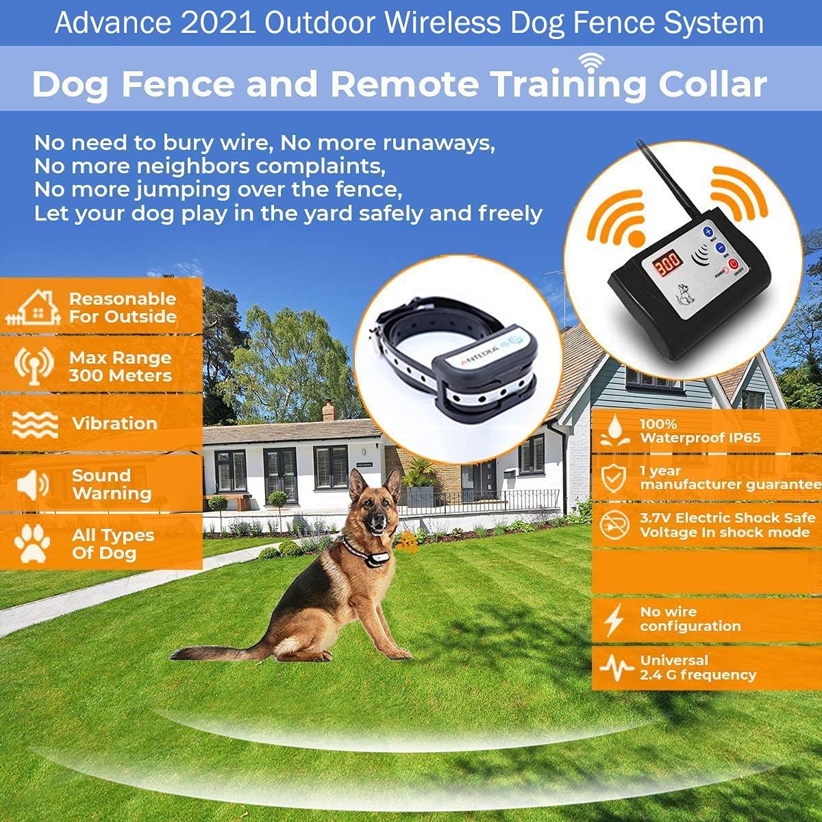 No wire electric dog fence Clearance